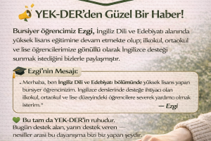 YEK-DER'den Güzel Bir Haber!