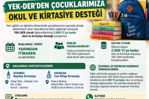  YEK-DER’DEN ÇOCUKLARIMIZA OKUL VE KIRTASİYE DESTEĞİ