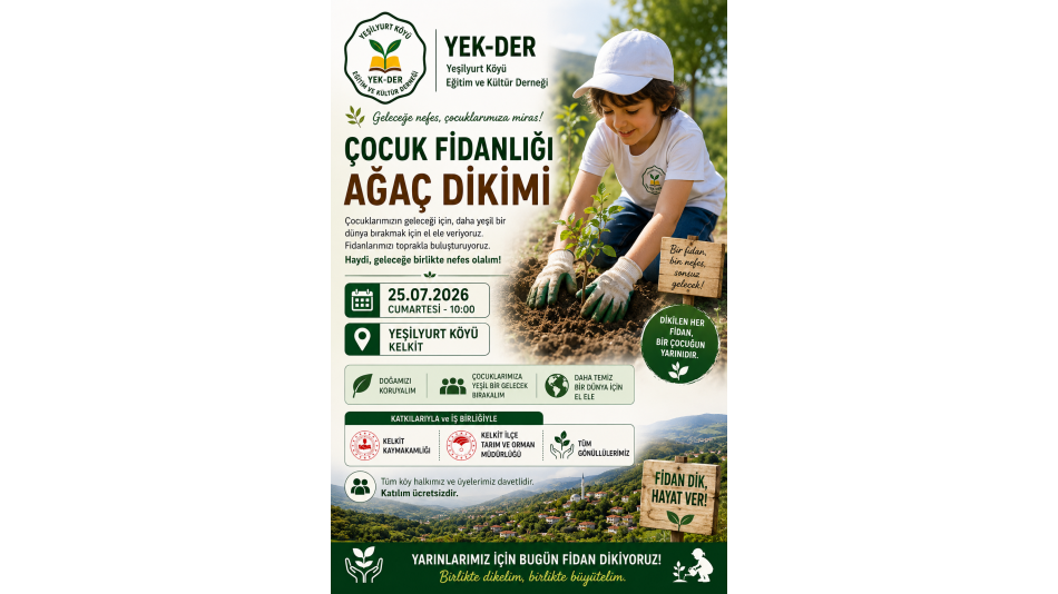 “Bir Çocuk Bir Fidan” Ağaç Dikim Etkinliği