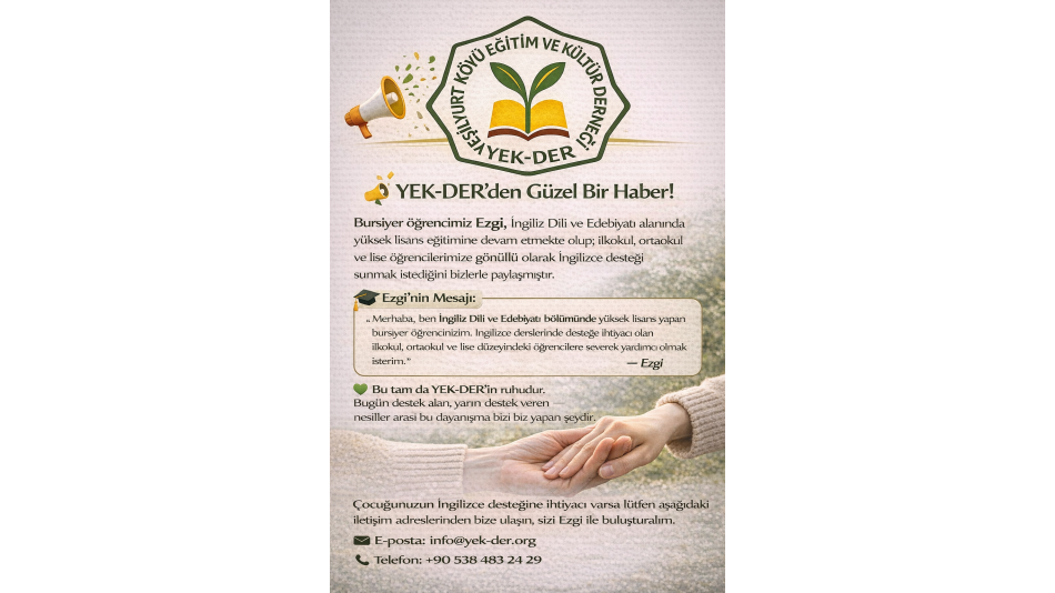 YEK-DER'den Güzel Bir Haber!